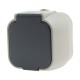 GEYER Πρίζα μονή IP54 H2-B51GM - γκρι