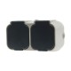 GEYER Πρίζα διπλή IP54 H2-B52GM γκρι