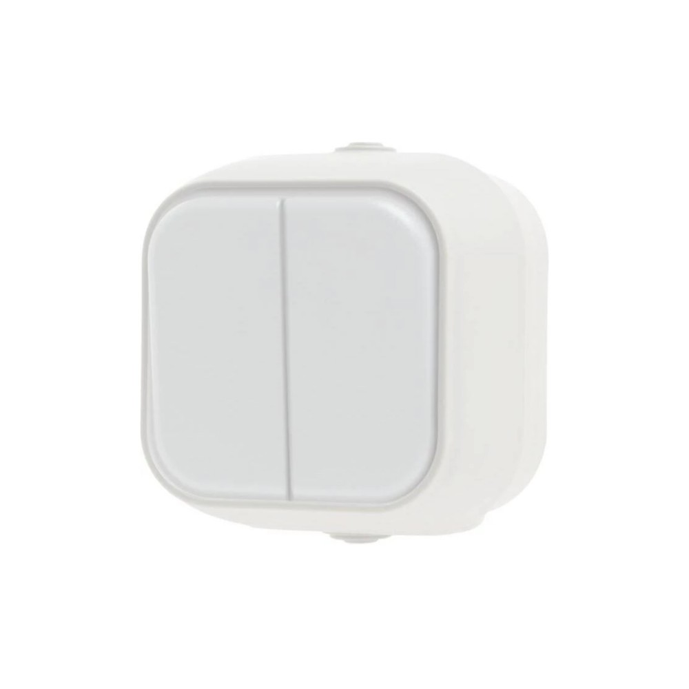GEYER Διακόπτης a/r διπλός IP54 H2-B220M-W λευκός
