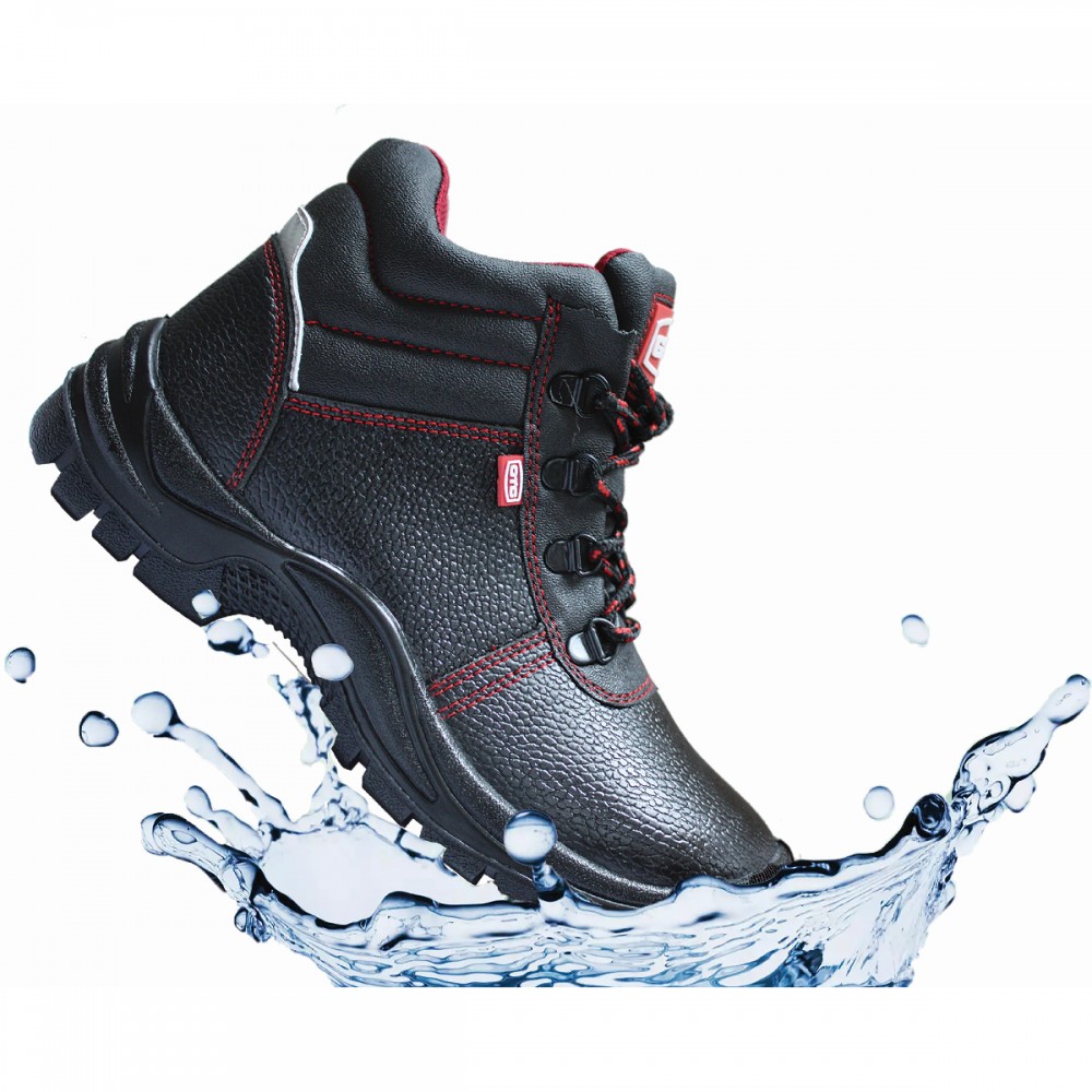 Μποτάκι δερμάτινο S3 αδιάβροχο μαύρο Νο.41 BSH102