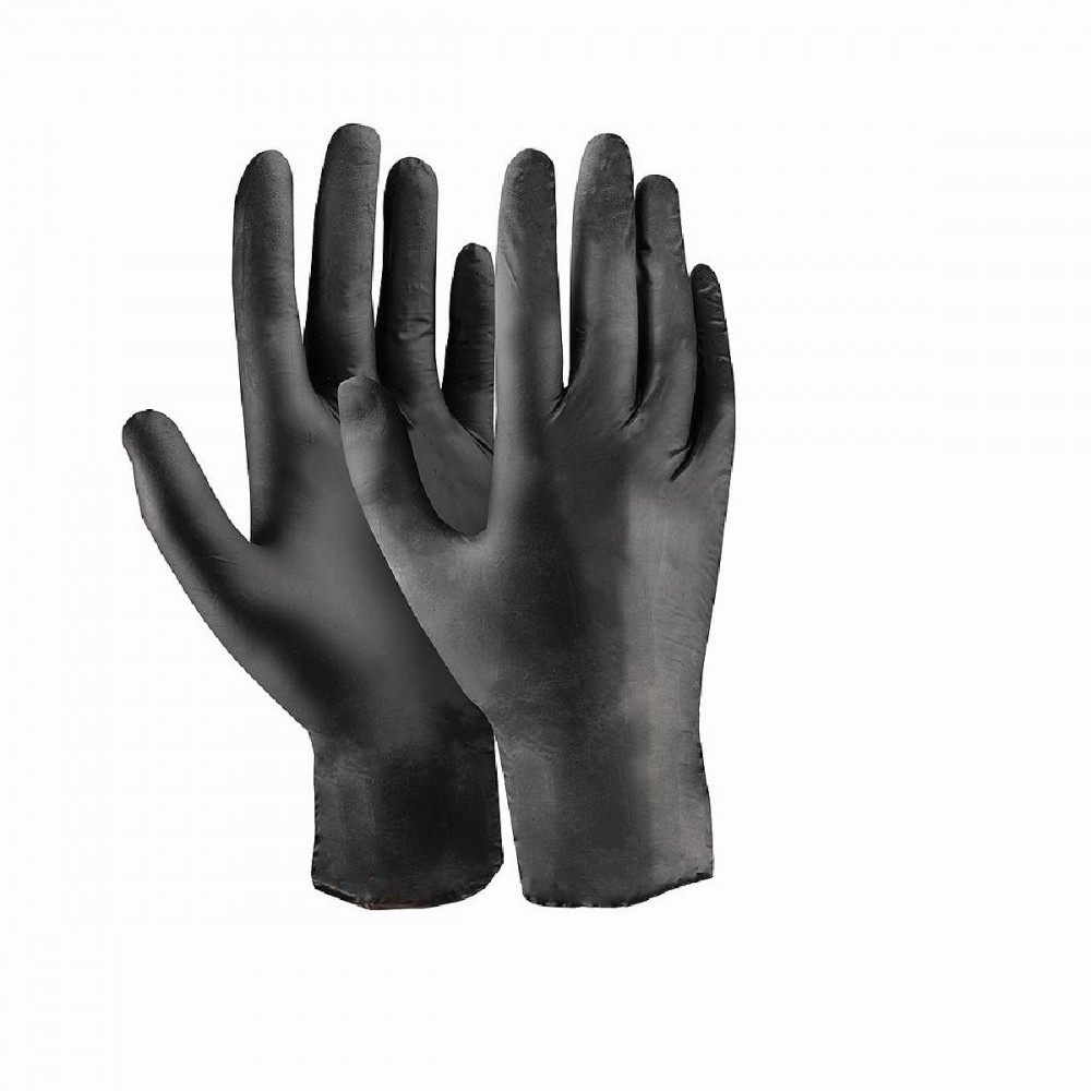 Γάντια μιας χρήσης nitrile μαύρα Dext 9/L (κουτί των 100τεμ.) D3619