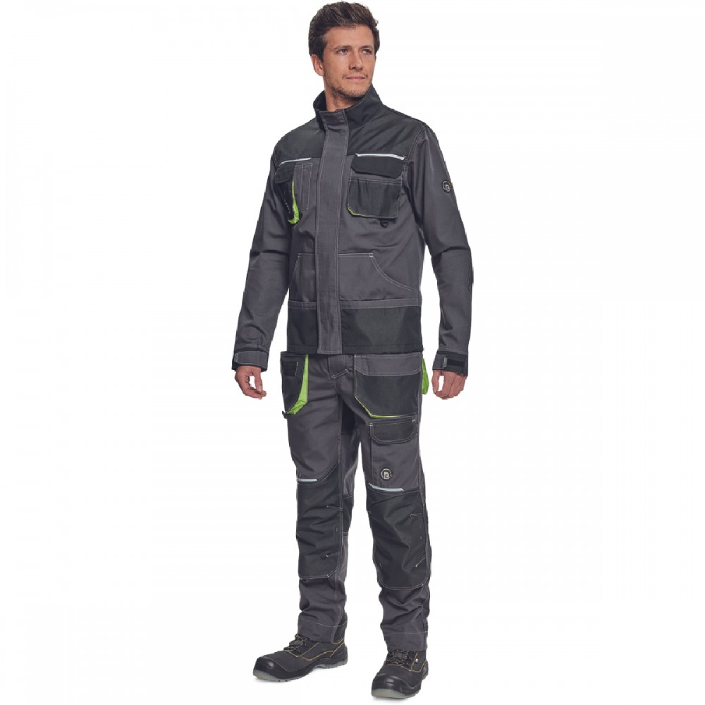ΜΠΟΥΦΑΝ ΕΡΓΑΣΙΑΣ GREENDALE ΑΝΘΡΑΚΙ/ΛΑΙΜ 65%poly-35%cott, 270 g/m² No 54/L