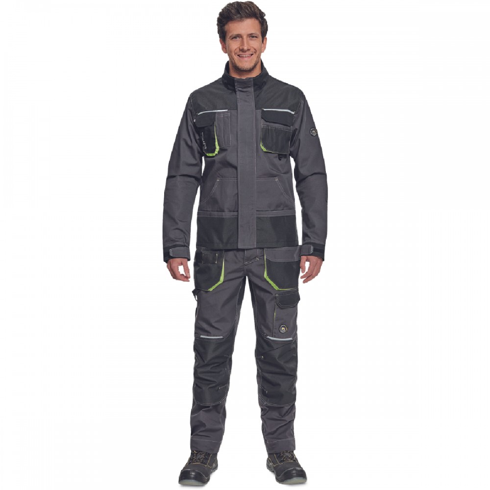 ΜΠΟΥΦΑΝ ΕΡΓΑΣΙΑΣ GREENDALE ΑΝΘΡΑΚΙ/ΛΑΙΜ 65%poly-35%cott, 270 g/m² No 56/XL