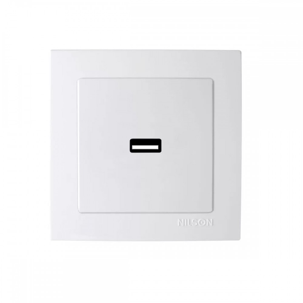 GEYER ΧΩΝΕΥΤΗ ΠΡΙΖΑ ΡΕΥΜΑΤΟΣ ΜE 1 Θύρα USB NILSON ΛΕΥΚΗ 24111080
