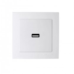 GEYER ΧΩΝΕΥΤΗ ΠΡΙΖΑ ΡΕΥΜΑΤΟΣ ΜE 1 Θύρα USB NILSON ΛΕΥΚΗ 24111080