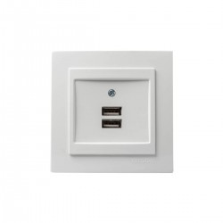 GEYER ΧΩΝΕΥΤΗ ΠΡΙΖΑ ΡΕΥΜΑΤΟΣ ΜE 2 Θύρες USB NILSON ΛΕΥΚΗ 24111081