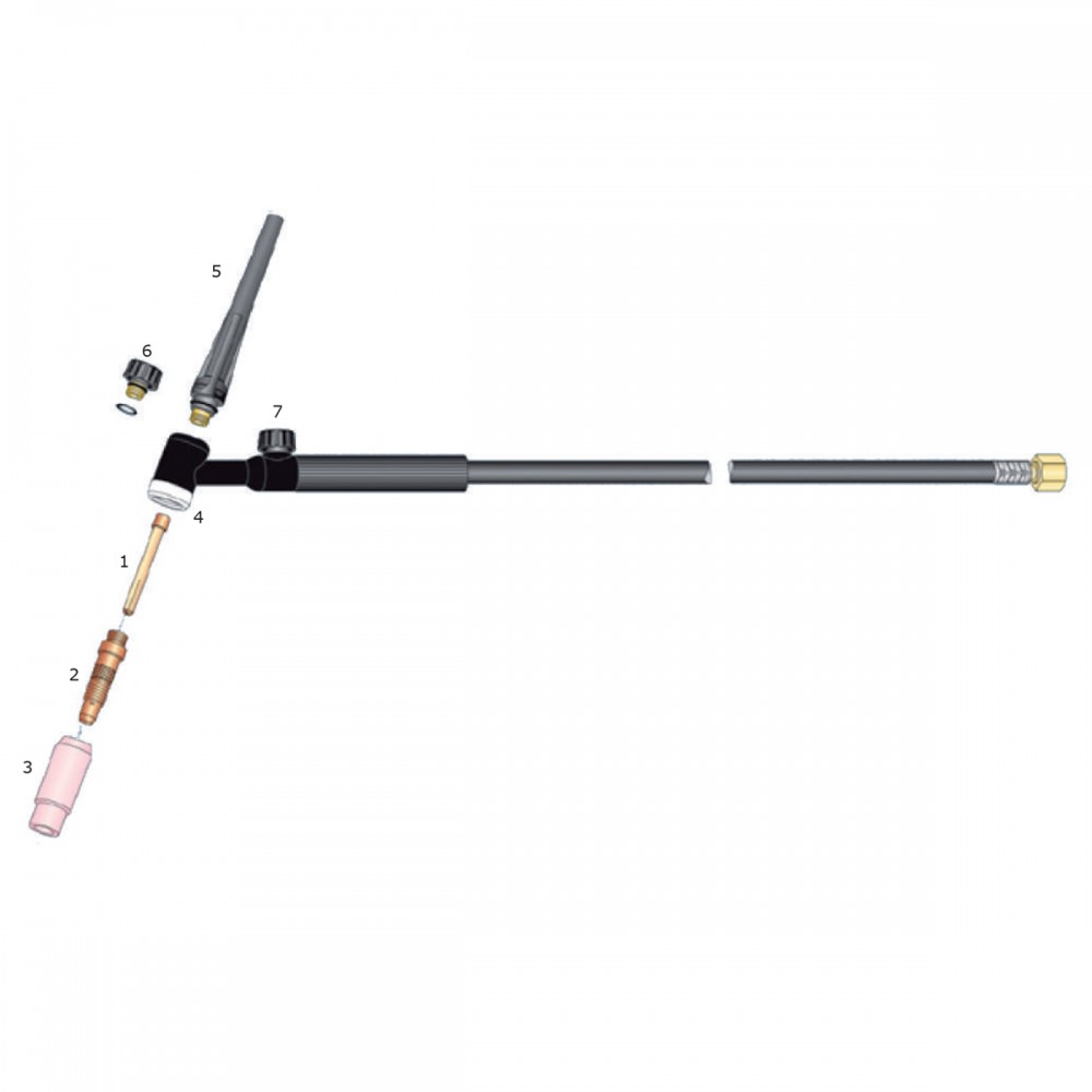 Ακίδα βολφραμίου 2,40mm γκρι WC20 για TIG τσιμπίδα 17V & ECR26 kit συσκευασία: 10 τεμ 82884
