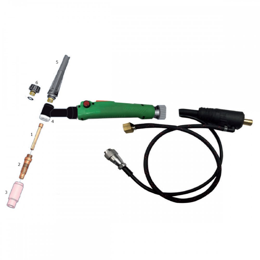 Κεραμική κεφαλή Ø06mm για TIG τσιμπίδα 26 kit συσκευασία: 10 τεμ. 83021