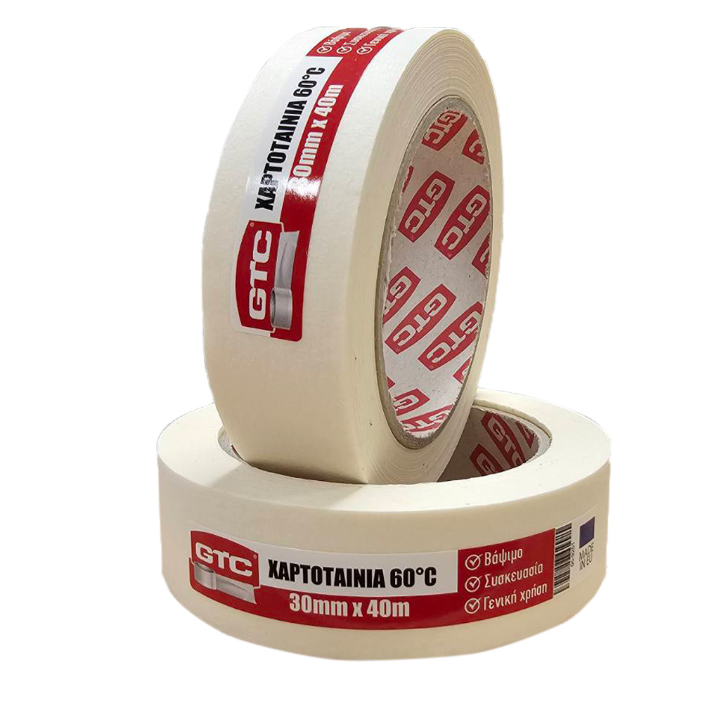 GTC Χαρτοταινία λευκή 25mm*40m