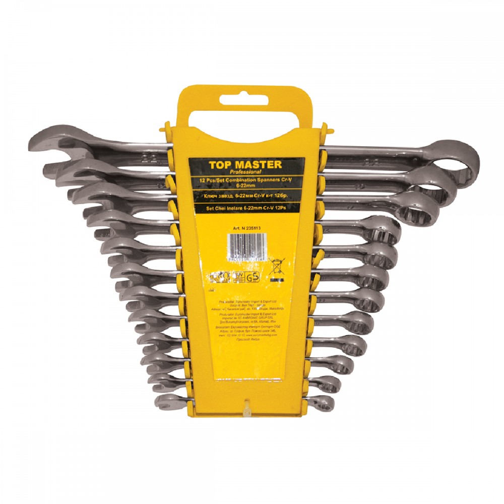 TOP MASTER Γερμανοπολύγωνα σετ 12τεμ Cr-V νίκελ 6-22ΜΜ 235113