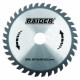 RAIDER Δίσκος κοπής ξύλου Φ25,4/Φ254/60Δόντια 163114