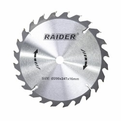 RAIDER Δίσκος κοπής ξύλου Φ16/Φ200/24Δόντια 163130