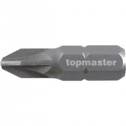 TOP MASTER Μύτη κατσαβιδιού με μέγεθος PZ1 25mm συσκευασία 2τεμ. 338704