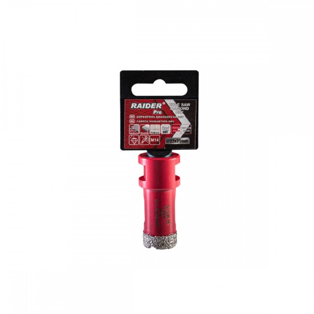 RAIDER Ποτηροτρύπανο διαμαντέ  M14 Φ22mm 157844
