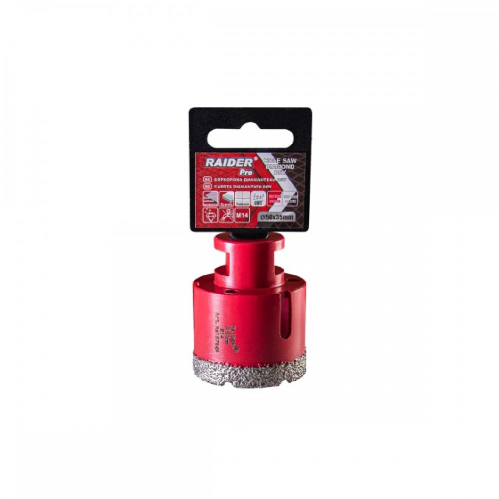 RAIDER Ποτηροτρύπανο διαμαντέ  M14 Φ50mm 157849