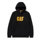 CAT Μπλούζα φούτερ με κουκούλα trademark μαύρη L W10646