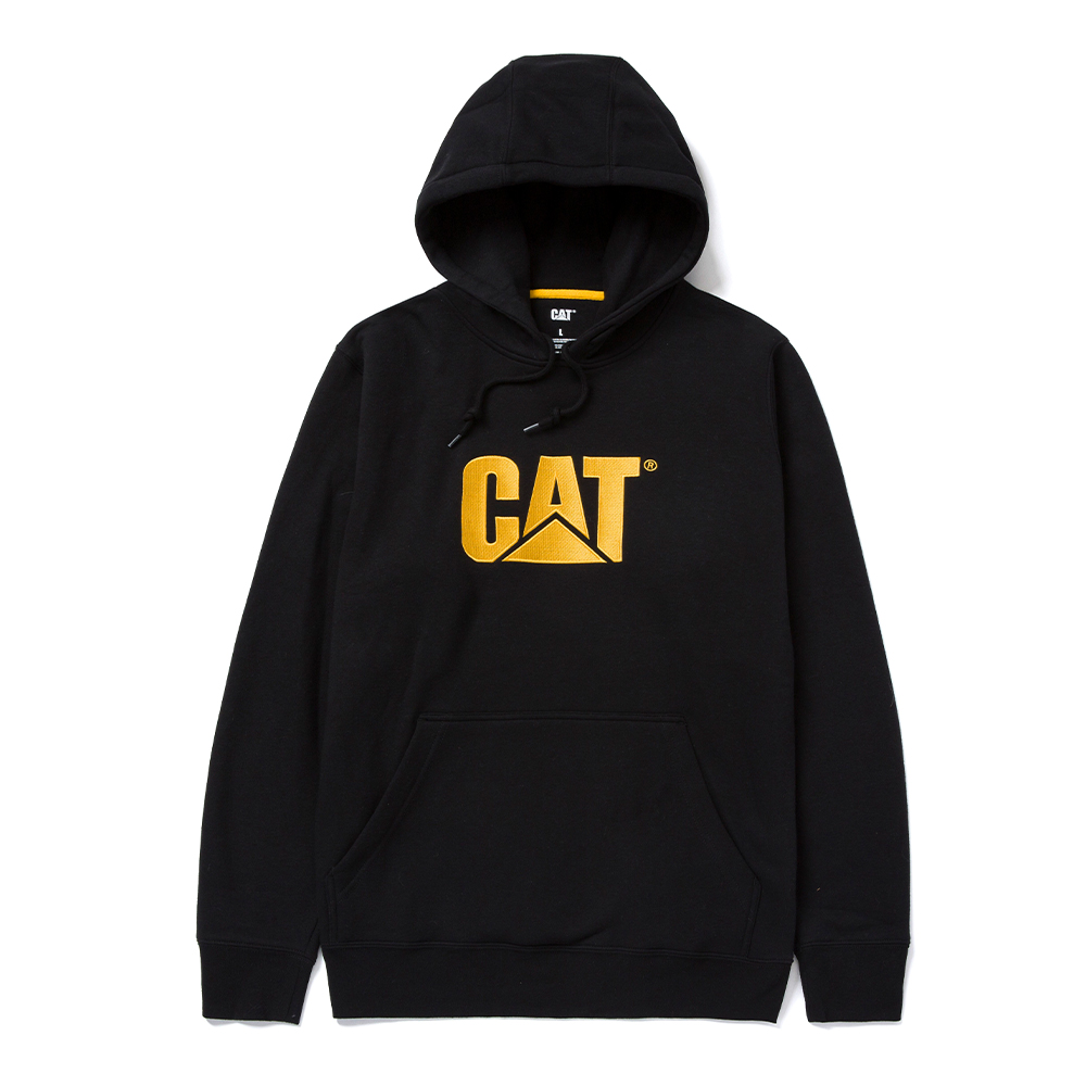 CAT Μπλούζα φούτερ με κουκούλα trademark μαύρη XL W10646