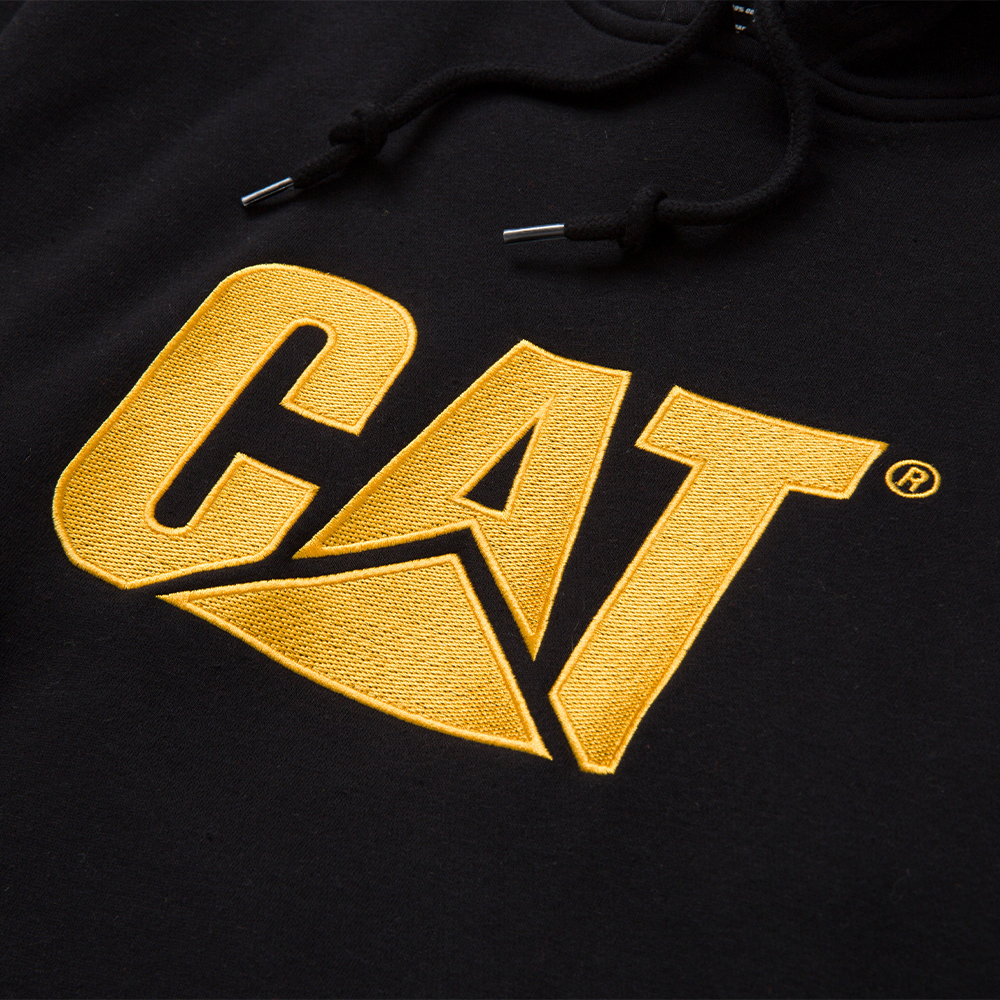 CAT Μπλούζα φούτερ με κουκούλα trademark μαύρη XL W10646
