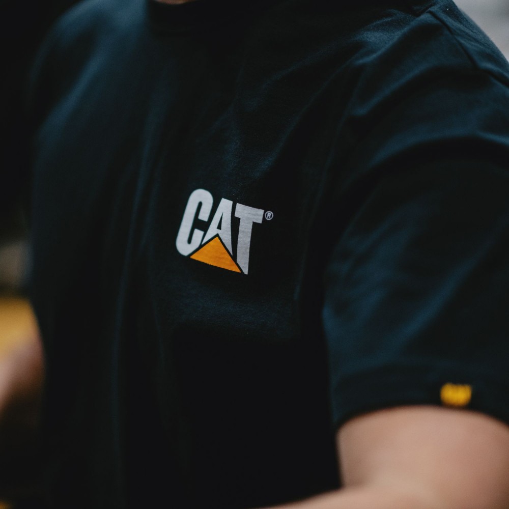 CAT Μπλουζάκι κοντομάνικο μαύρο trademark tee S W05324