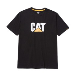 CAT Μπλουζάκι κοντομάνικο μαύρο tm logo S 1510305
