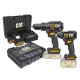 CAT Combo-07 Δραπανοκατσάβιδο κρουστικό DX12B + μπουλονόκλειδο DX72B + δώρο 2 κασετίνες + -60% 2 μπαταρίες 4.0Ah με διπλό φορτιστή DXK900
