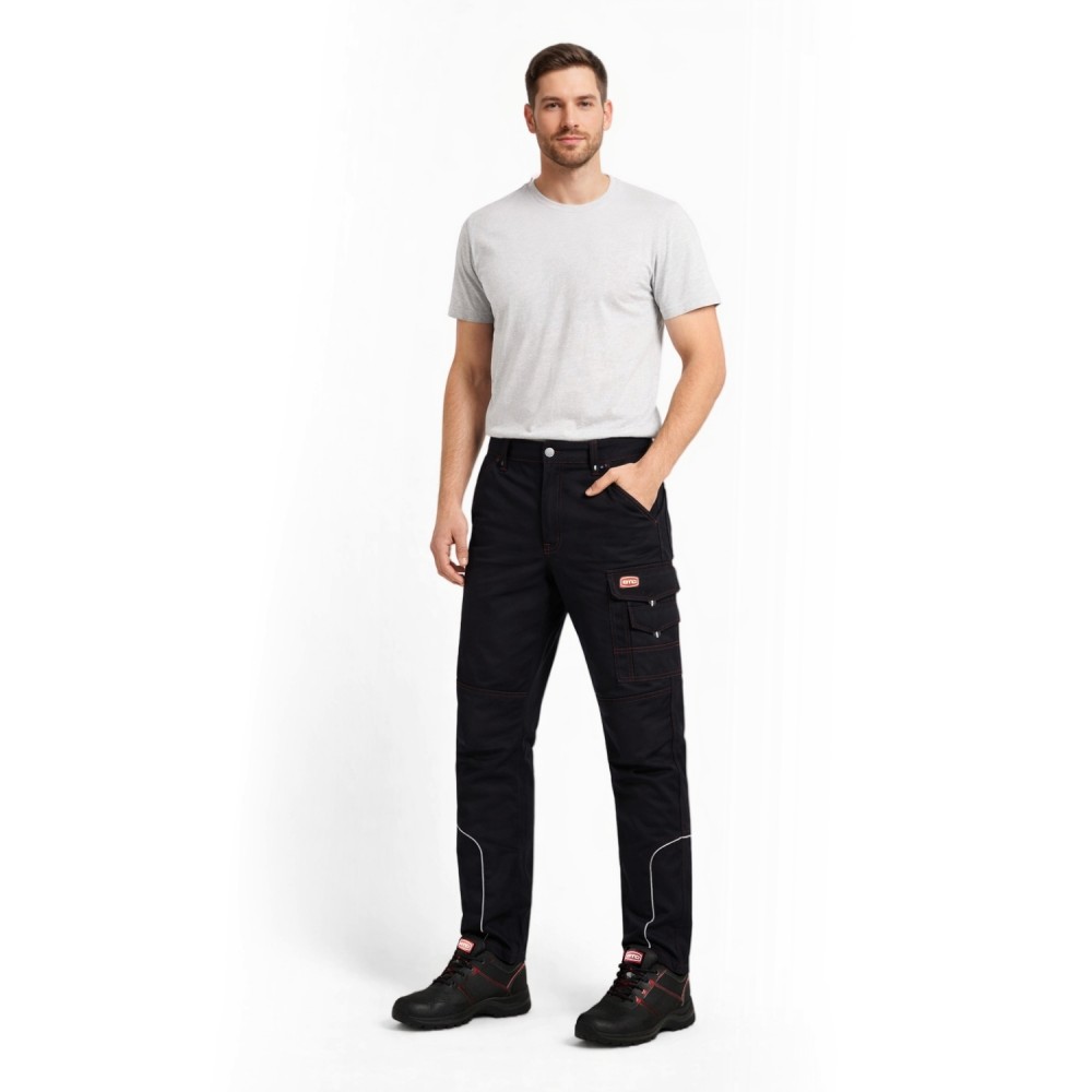 GTC Παντελόνι Εργασίας Hermes Stretch με ελαστίνη Μαύρο No.4XL
