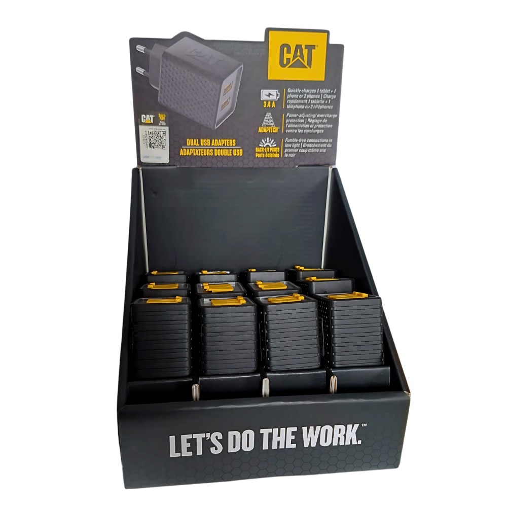 CAT Φορτιστής χωρίς καλώδιο 32W 2xUSB BLCK(F-G)/EU(F-G)