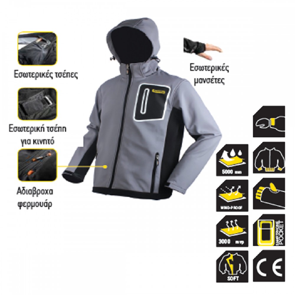 TOP MASTER Μπουφάν softshell XXXL 557505