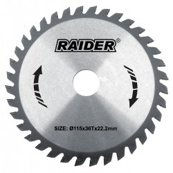 RAIDER Δίσκος κοπής ξύλου Φ20/Φ165/24Δόντια 163143