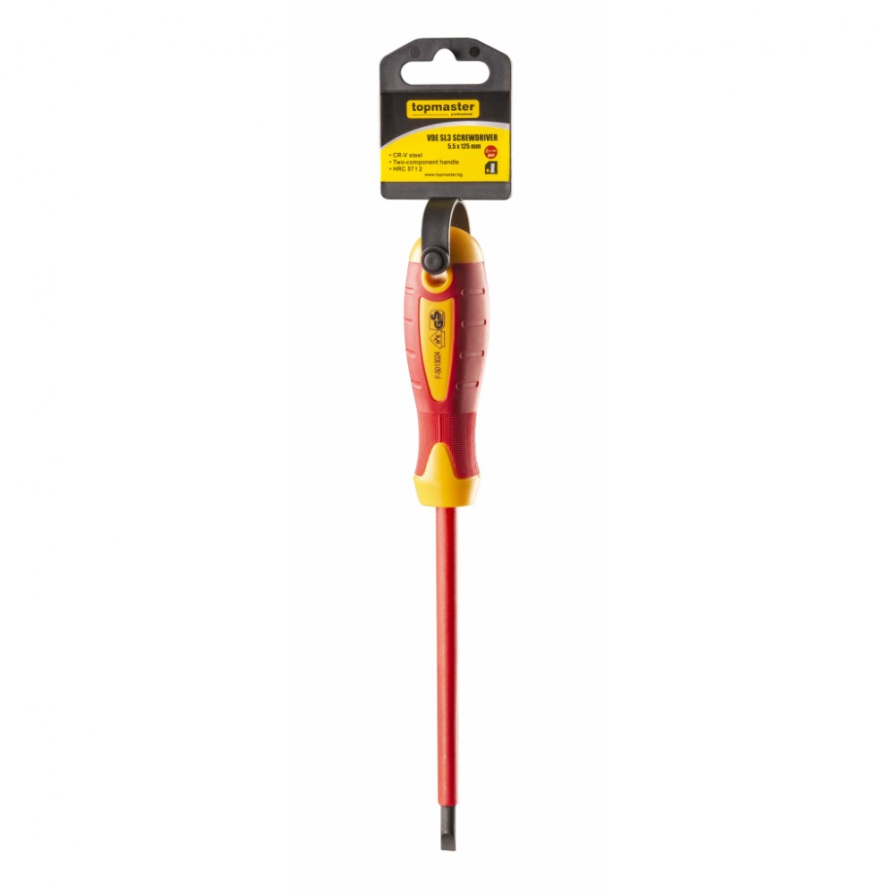 TOP MASTER Κατσαβίδι ηλεκτρολόγου VDE 1000V SL5.5x125mm 220132