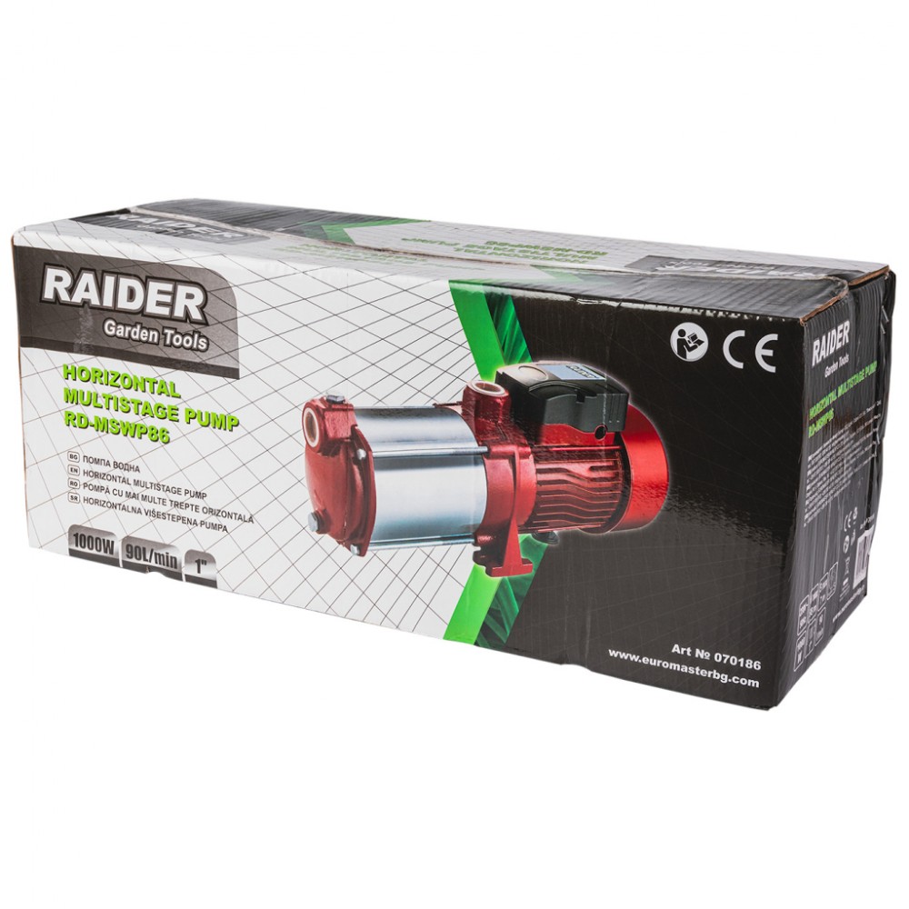 RAIDER Ηλεκτρική αντλία επιφάνειας πολυβάθμια 1.4hp μονοφασική RD-MSWP86 070186