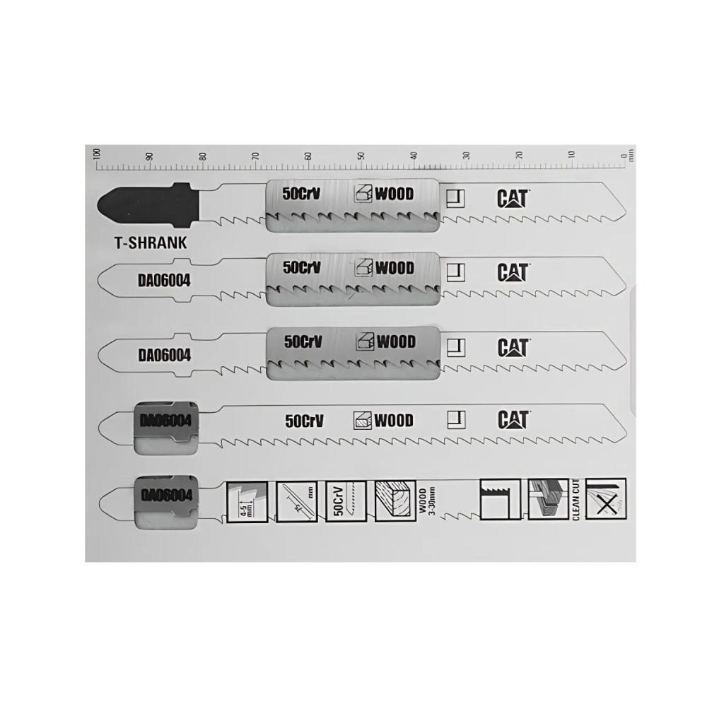 CAT Λάμα σέγας ξύλου 100mm T101BR σετ:5τεμ. DA06004