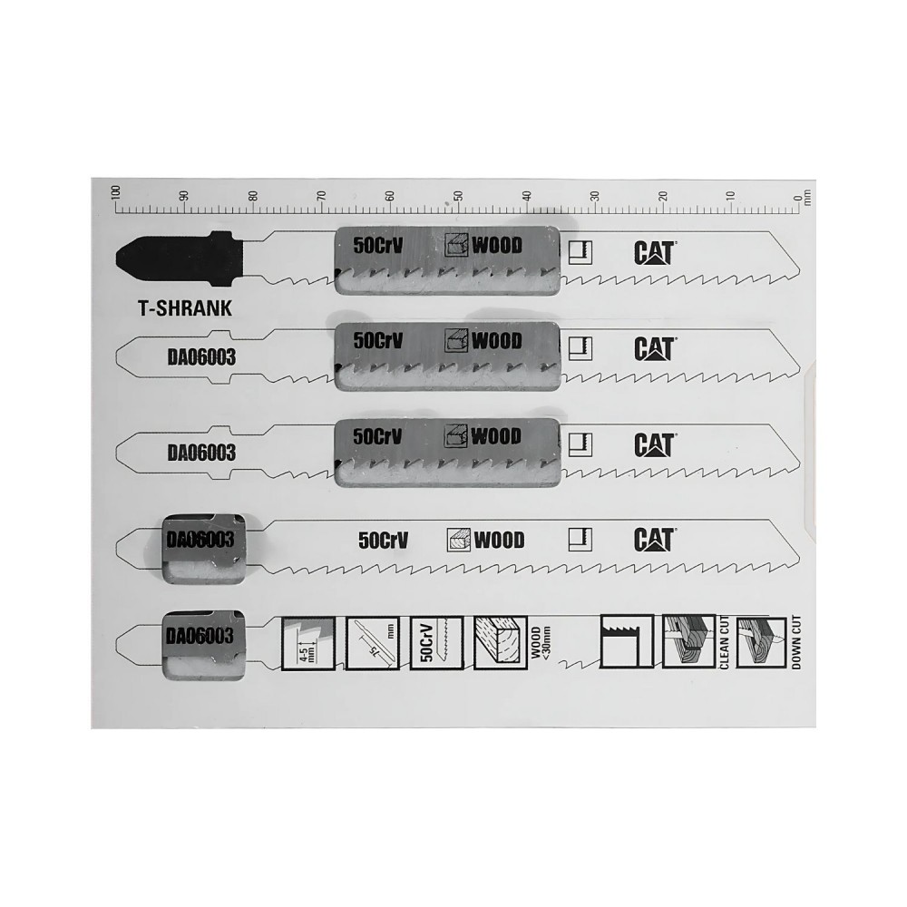 CAT Λάμα σέγας ξύλου 115mm T101B σετ:5τεμ. DA06003