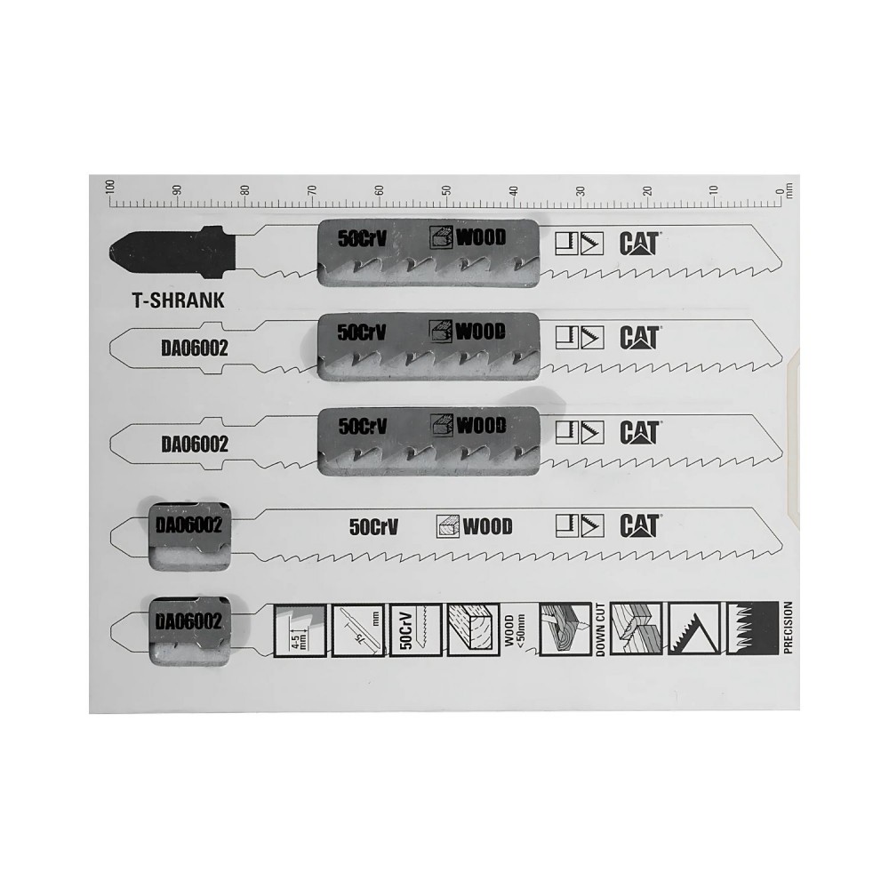 CAT Λάμα σέγας ξύλου 100mm T144DP σετ:5τεμ. DA06002