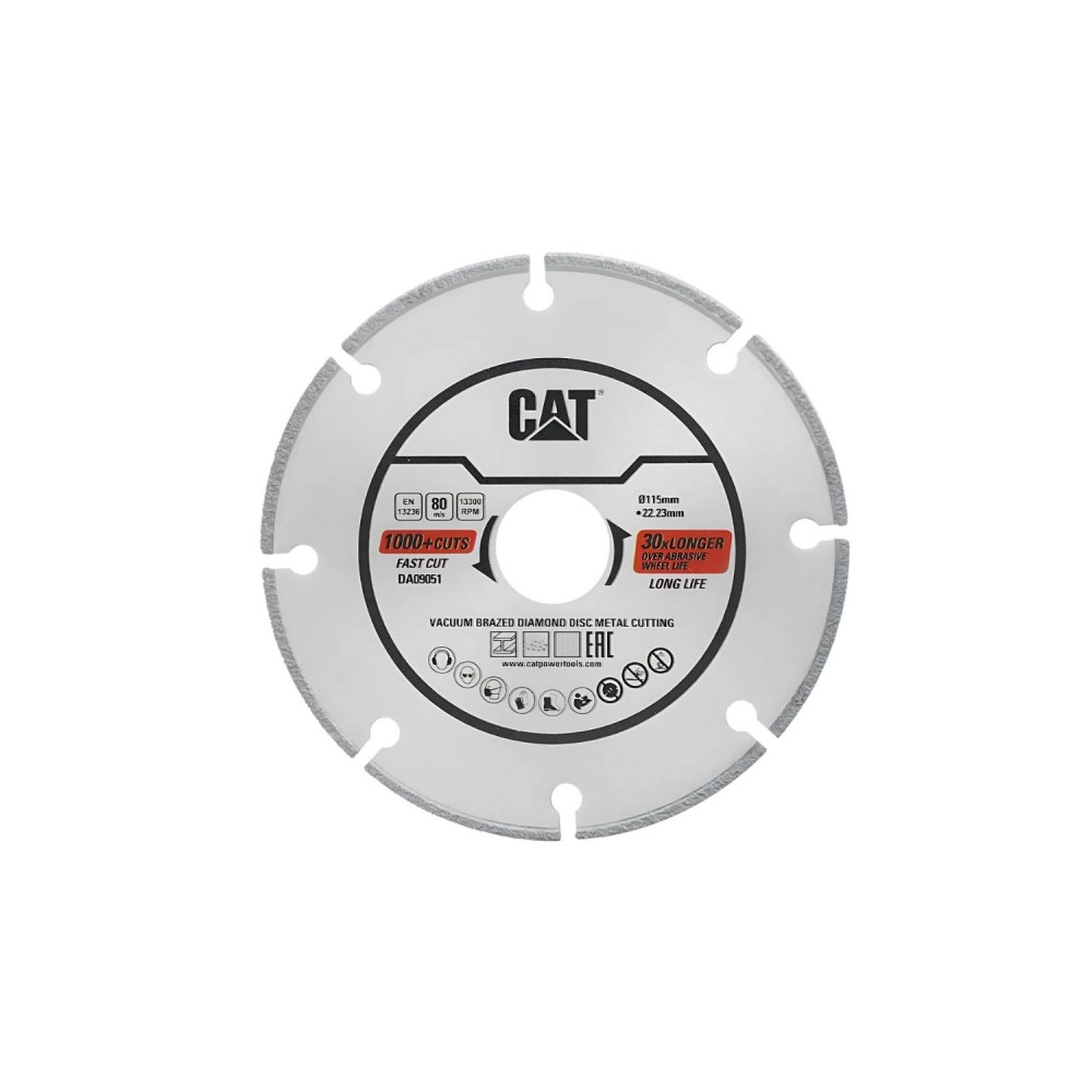 CAT Δίσκος κοπής μετάλλων inox διαμαντέ 115mm DA09051