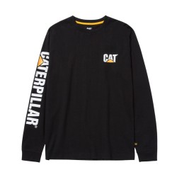 CAT Μπλουζάκι μακρυμάνικο trademark tee μαύρο M 1510034-016