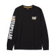 CAT Μπλουζάκι μακρυμάνικο trademark tee μαύρο 2XL 1510034-016