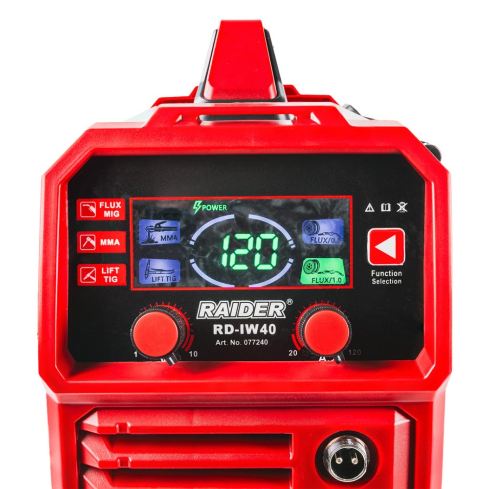 RAIDER Ηλεκτροσυγκόλληση inverter MIG/MAG&MMA RD-IW40 120A 077240