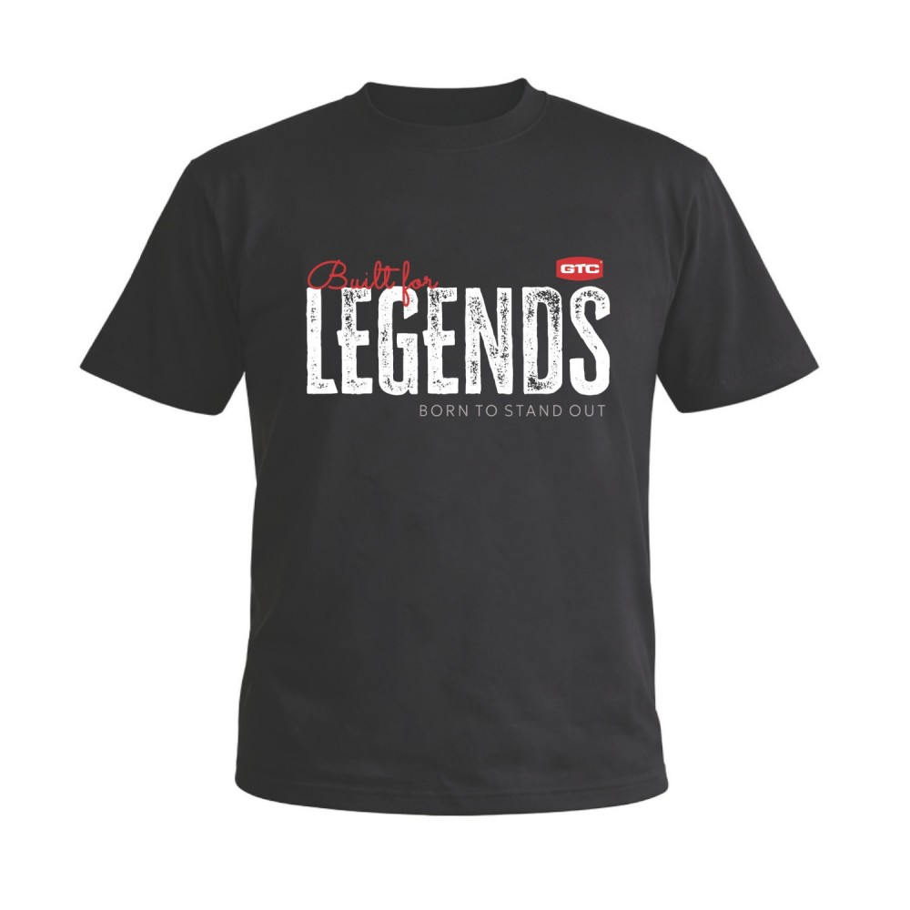 GTC Μπλουζάκι κοντομάνικο Legend μαύρο 3XL