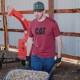 CAT Μπλουζάκι κοντομάνικο βυσσινί tm logo XL 1510305-12610