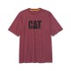 CAT Μπλουζάκι κοντομάνικο βυσσινί tm logo XL 1510305-12610