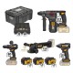 CAT Combo-20 Γωνιακός DX314B, Δράπανο DX13B, Κατσαβίδι DX71B, Σκαπτικό DX21B, Εργαλειοθήκη DA41003