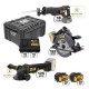CAT Combo-25 Γωνιακός DX314B, Σπαθόσεγα DX5050B, Δισκοπρίονο DX53B, Εργαλειοθήκη DA41003