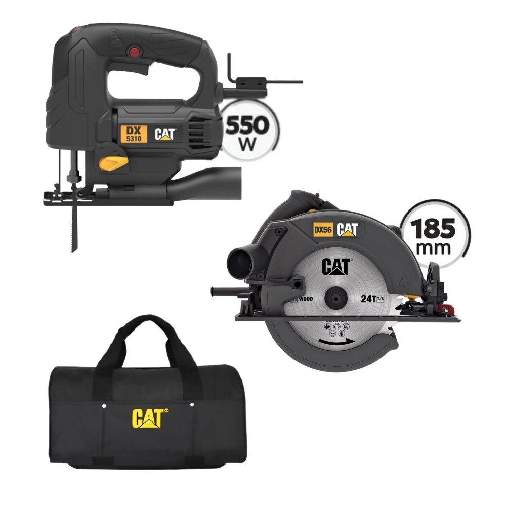 CAT Combo-59 Δισκοπρίονο DX56, Σέγα DX5310, Τσάντα υφασμάτινη