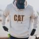 CAT Μπλούζα φούτερ με κουκούλα trademark κρεμ/μπεζ M 1050048