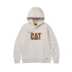 CAT Μπλούζα φούτερ με κουκούλα trademark κρεμ/μπεζ M 1050048