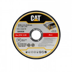 CAT Τροχός κοπής inox 125x1.6x22.23mm σετ:10τεμ. DA10120 (τιμή/τεμ)