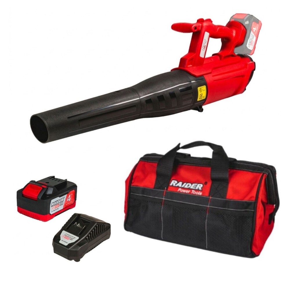 RAIDER R20 combo-07 Φυσητήρας με φορτιστή & μπαταρία 4Ah & τσάντα